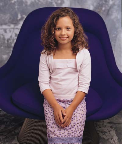 Mackenzie Rosman on her purple chair
